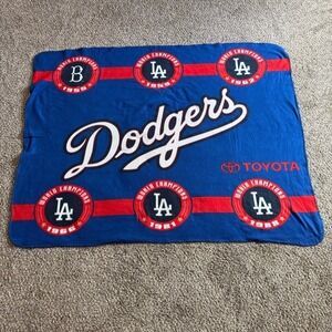 MLB Fleece Blanket Unisex OS Blue Good Dodgers World Series Toyota Stadium Promo